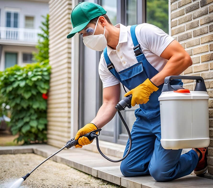 Pest control technician at work